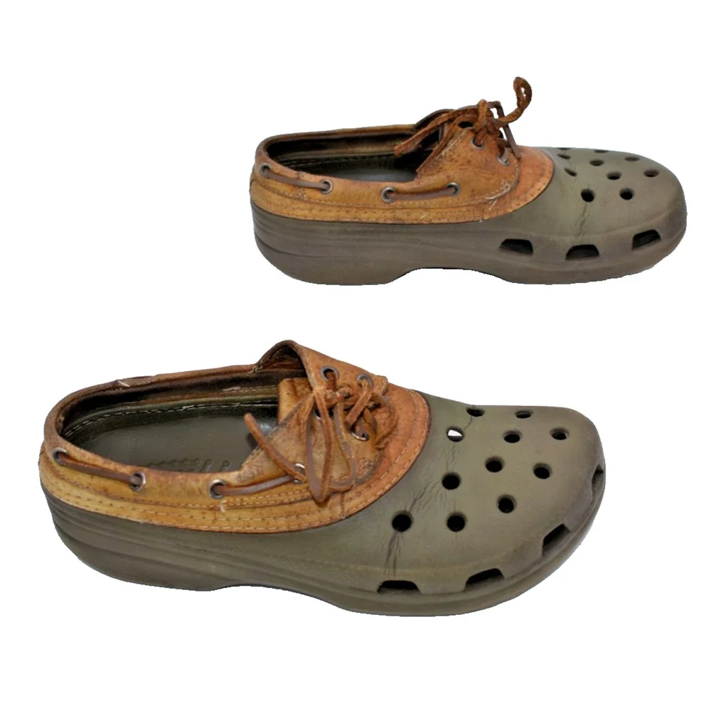 CROCS Unisex Islander Pitcrew Sport Slip On Boat Shoe Mens 8 Womens 10